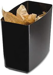 Officemate 2200 Series Executive Waste Basket, 20 Quart Capacity, 13.625 x 8.5 x 12.75 Inches, Black (22262)