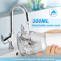 Roll over image to zoom in H2ofloss (white) - H2ofloss Cordless Water Flosser with 30 Days Battery Life, Premium Water Floss for Teeth, Portable Dental Flosser in 5 Modes, Gravity Ball for Upside Down Use, 300ml Water Tank