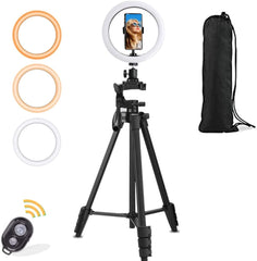 FarroBizz 10" Selfie Ring Light with 54" Extendable Tripod Stand & Phone Holder, 3 Color Modes and 11 Brightness Ring Light -- 30pcs