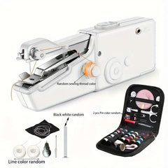 1pc Portable Handheld Sewing Machine Household Mini Electric Stitching And Patching Clothes Needlework Bag