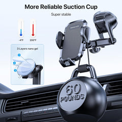 Miracase Universal Car Phone Holder Double Metal Hook All 4.0-7.2" Smartphone