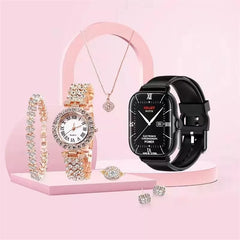 A58 XIAOMI Smart Watch Women’s watch 6 IN 1 With Jewelery set